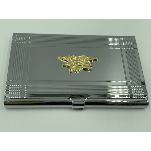 Gold Navy Seal Card Case