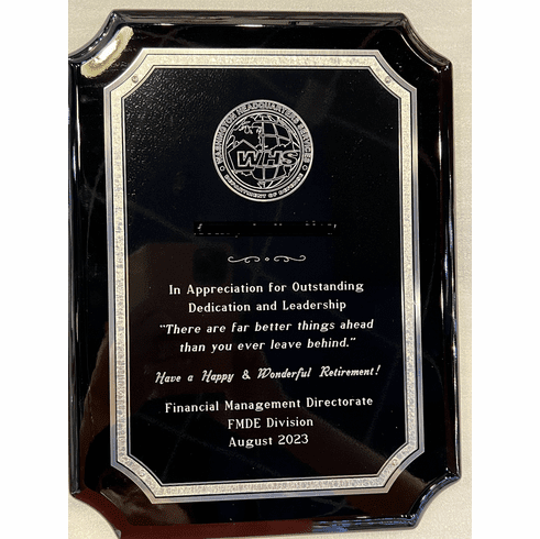 High Gloss Black Plaque