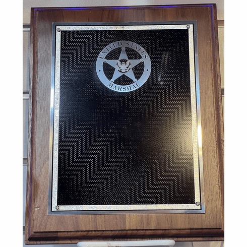 Lasered USMS Plaque with Engraving