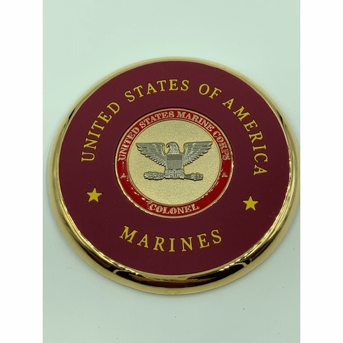 Marine Colonel Coin Coaster