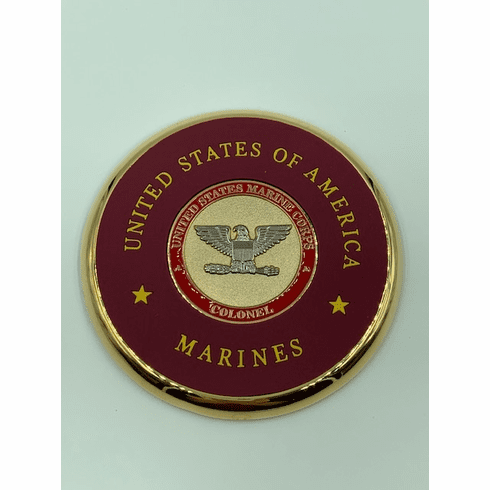 Marine Colonel Coin Coaster