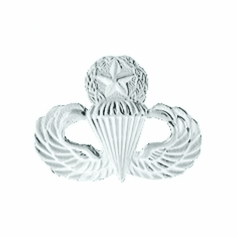 Master Parachutist Pin - BRIGHT NICKEL