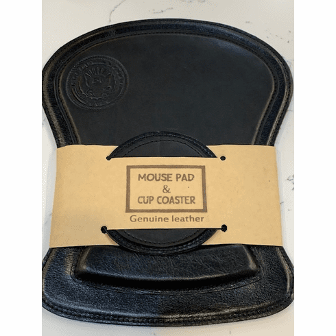 Navy Mouse Pad and Coaster Set