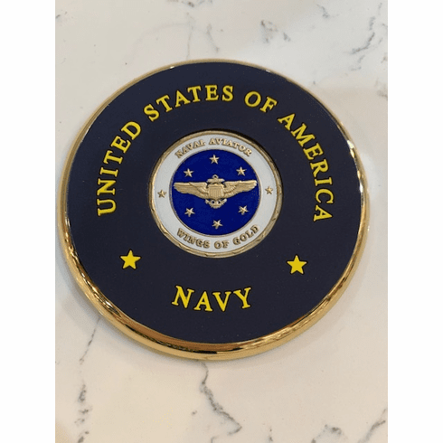 Navy Pilot Wing Coin Coaster