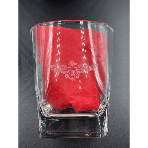 Navy Pilot Wing Rock Glass
