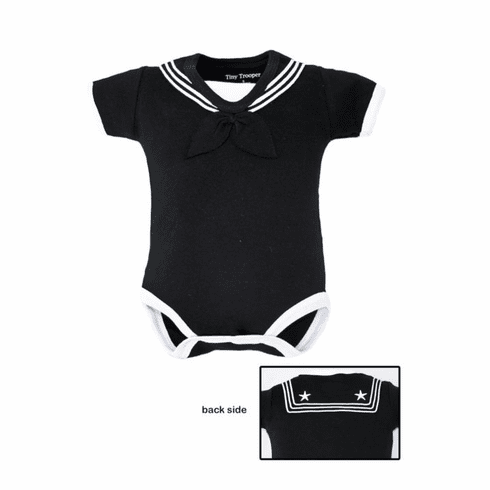 Navy Sailor Bodysuit Black