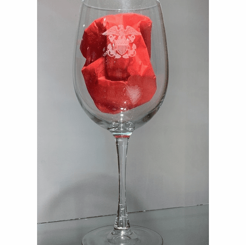 Officer Crest Wineglass