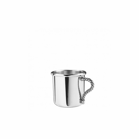 Pewter Rope Handle Baby Cup 5 oz