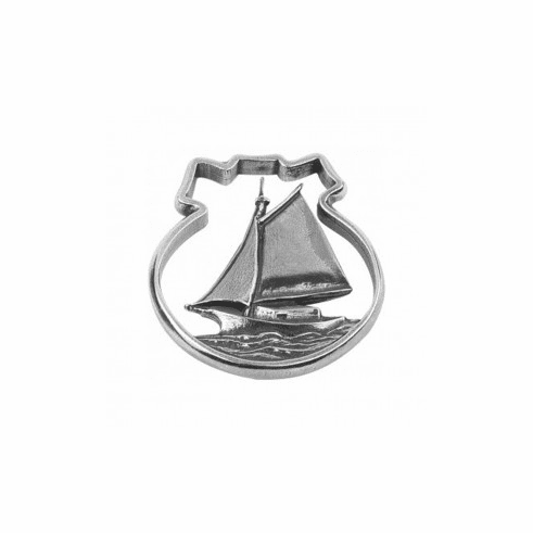 Pewter Traditional Sailboat Ornament