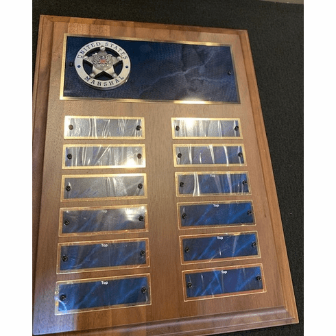 Plaque with 12 Plates and Logo