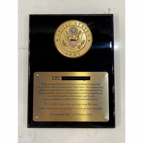 Retirement Plaque with Large Logo