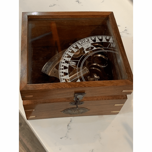Sextant in Glass Top Box