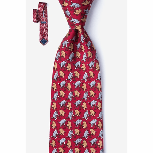 STOCK MARKET PLAYGROUND SILK TIE