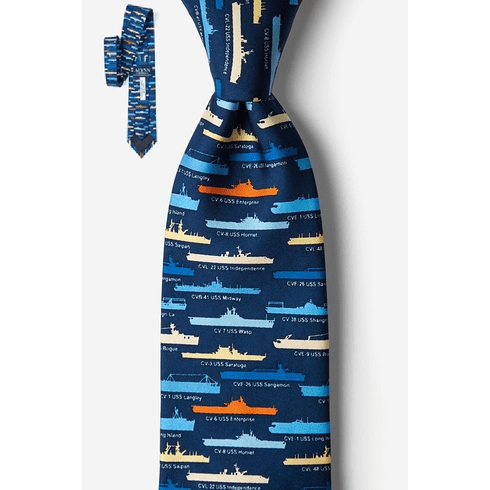 U.S. AIRCRAFT CARRIERS SILK TIE