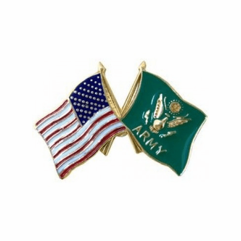 United States &amp; Army Crossed Flags Pin