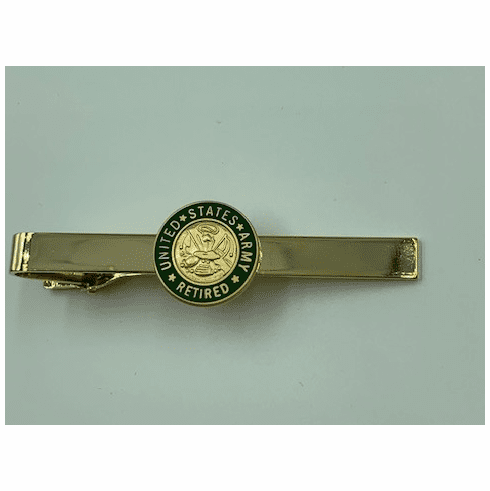 United States Army Retired Insignia Tie Bar
