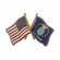 US &amp; Air Force Emblem Flag Tie Bar