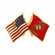 US &amp; Marine Corps Crossed Flags