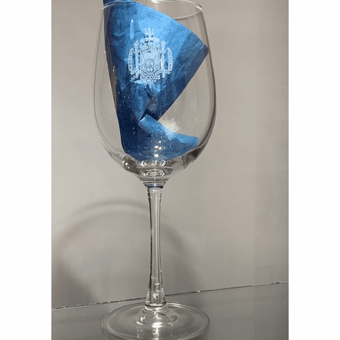 US Naval Academy Wineglass Glass
