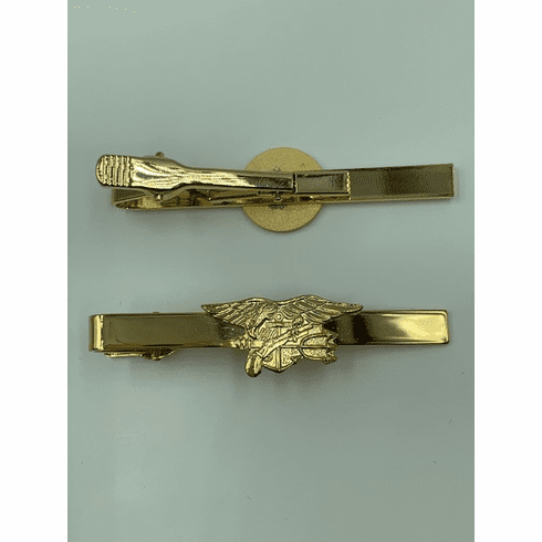 US Navy Seal Insignia Tie Bar GOLD