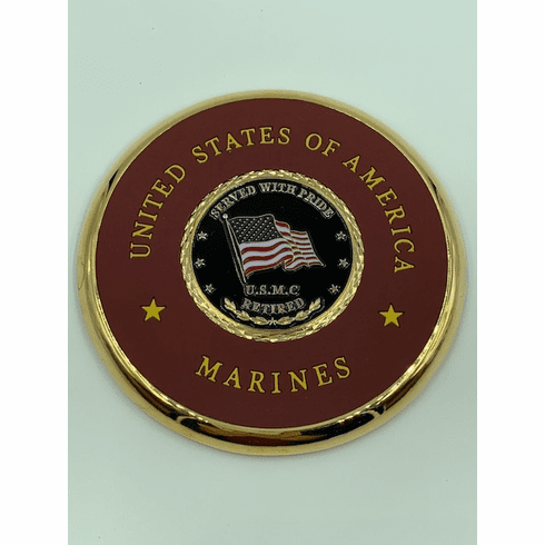 USMC Retired Coin Coaster
