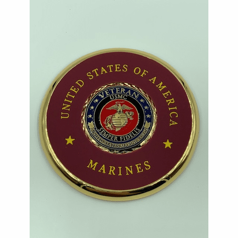 USMC Veteran Coin Coaster