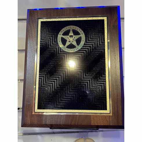 USMS Gold Badge Plaque with Engraving