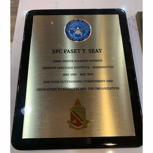 Your Design with Your Logo on Black Plaque