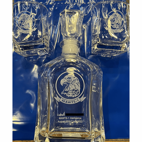 Your Logo Decanter with 2 Rock Glasses