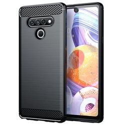 LG Stylo 6 Drawing Carbon Fiber Shockproof Hard Shell Case