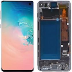 Samsung Galaxy S10 Display Touch Screen and Digitizer Assembly with Frame and small Parts Replacement