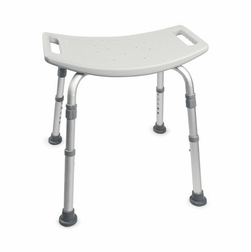 Bath Bench McKesson Fixed Handle Aluminum Frame Without Backrest 15-1/2 to 19-1/2 Inch Height