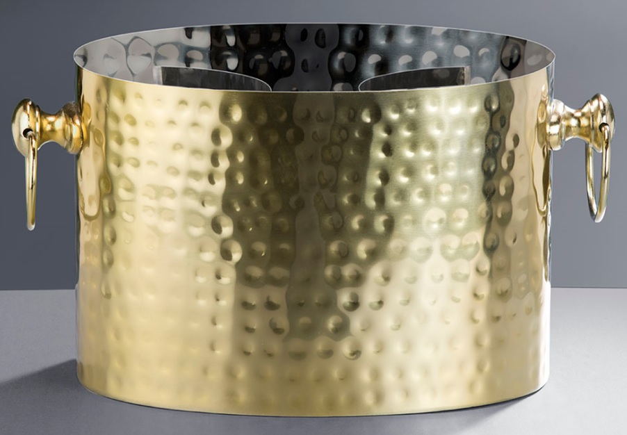 DeuxBrass 2Bottle Wine Chiller Brass Wine Bucket Chic Chill