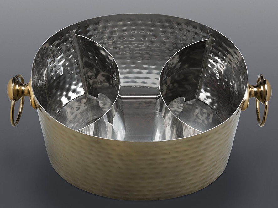 DeuxBrass 2Bottle Wine Chiller Brass Wine Bucket Chic Chill