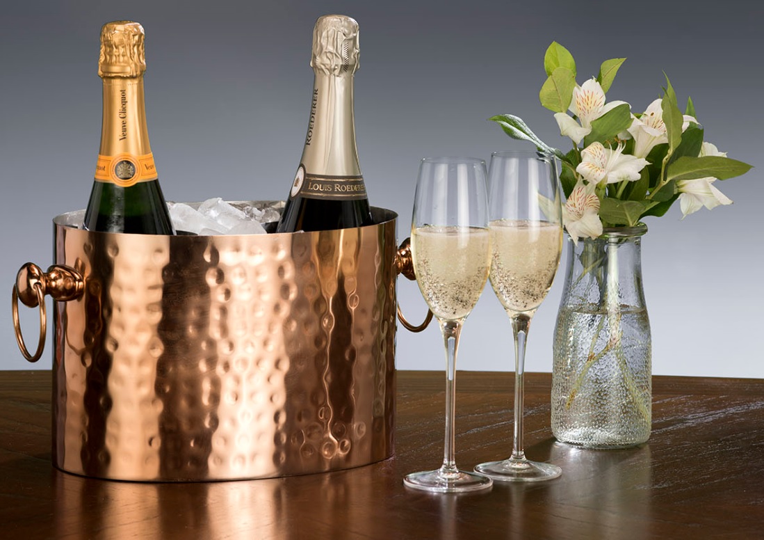 DeuxCopper 2Bottle Chiller Copper Wine Bucket Champagne Cooler