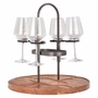 Fine Wine & Hors d'oeuvres 4-glass Caddy