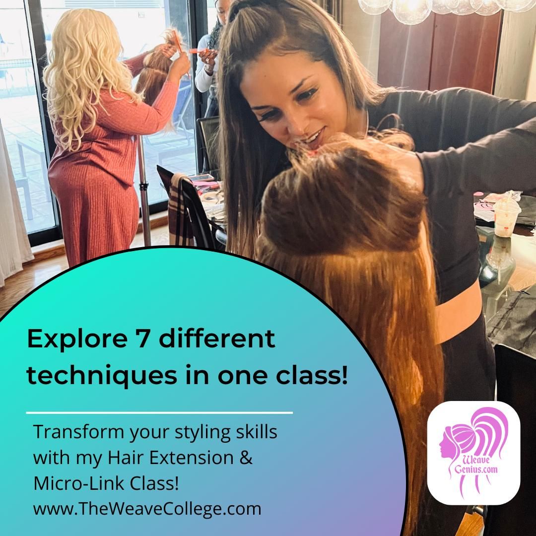 Orlando FL Microlinks, KTips & Tape Extensions Class (7 Hair