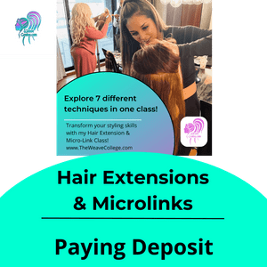 Orlando FL (Deposit $125) | Hair Extension Class | Microlinks, K-Tips & Tape Extensions Class (7 Hair Extension Techniques) | 7/22/2025 & 12/14/2025 9:00am-12:30pm