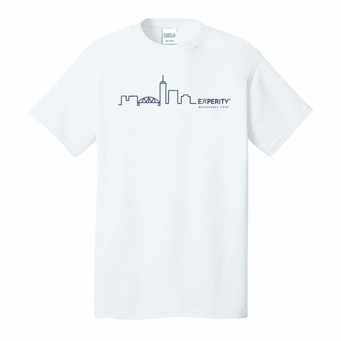Port & Co Machesney Park Skyline Core Cotton Tee