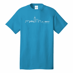Port & Co Machesney Park Skyline Core Cotton Tee