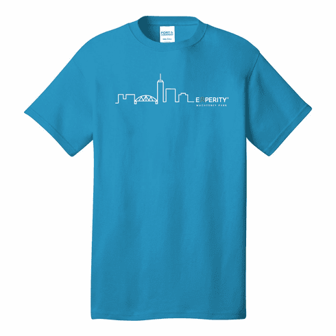 Port & Co Machesney Park Skyline Core Cotton Tee