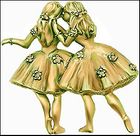 Degas' "Two Ballerinas" inspired brooch