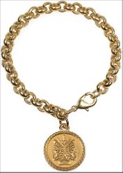 Janus 2-sided coin bracelet 