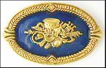Musical Instruments brooch, blue