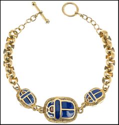Scarab design enameled Bracelet 