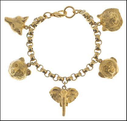 Wildlife 5-charm bracelet