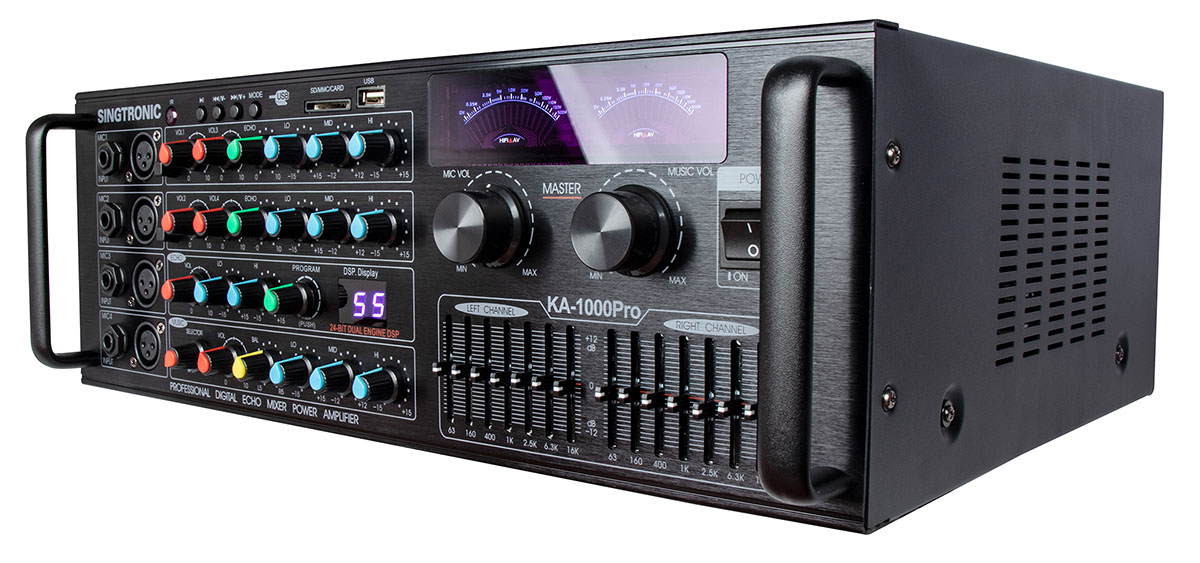 Karaoke Mixing Amplifier Professional 2000W with Bluetooth