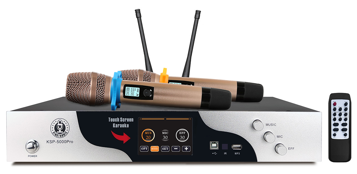 Professional Mixing Amplifier 5000W Digital 3 in 1 Antifeedback Mics