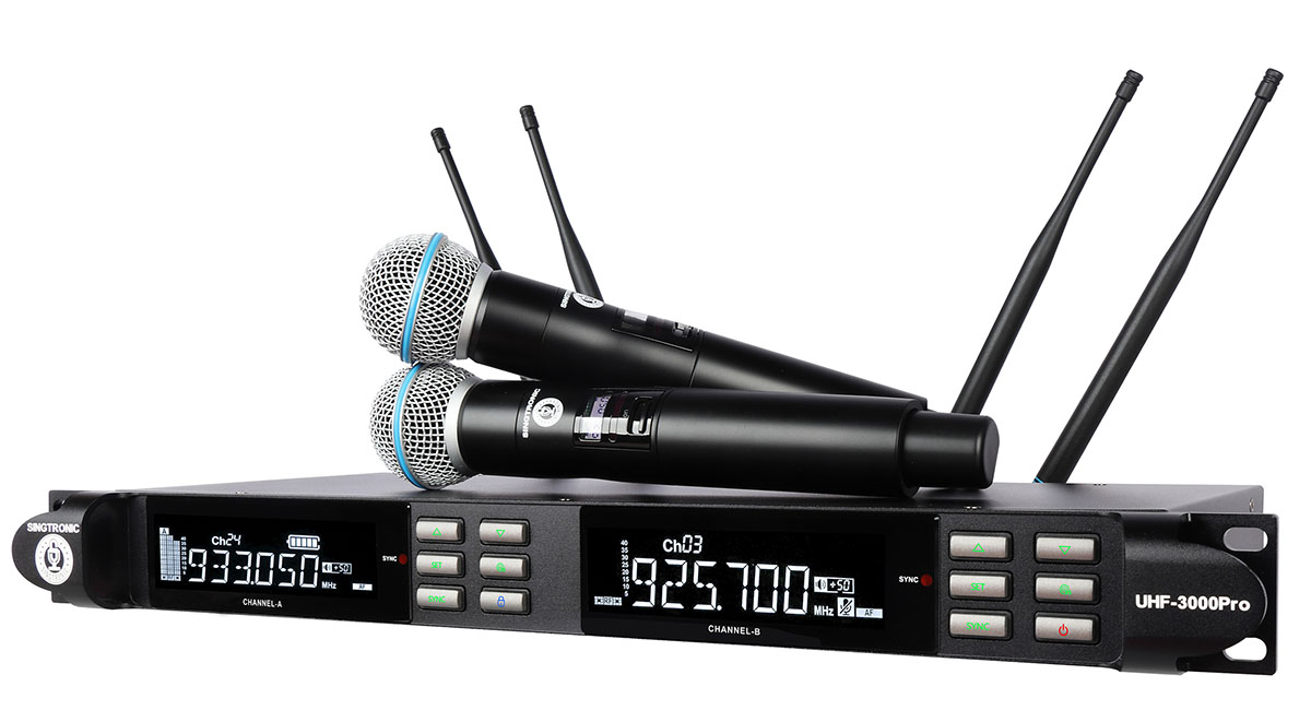 Singtronic UHF3000Pro Professional True Diversity Dual Wireless