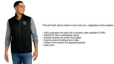 Sport Tek unisex soft shell vest